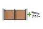 Cancello a battente ATHOS 3m H.140cm in legno composito di teak con telaio in alluminio + motore RANGER B150 main_image thumbnail