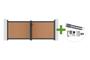 ATHOS 3.5m H.140cm teak composite wood swing gate with aluminum frame + RANGER B150 motor main_image thumbnail