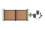 Cancello a battente ATHOS 3m H.140cm in legno composito di teak con telaio in alluminio + motore BUNKER B500 main_image thumbnail