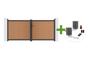 ATHOS 3.5m H.160cm teak composite wood swing gate with aluminum frame + BUNKER B500 motor main_image thumbnail