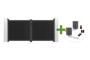 ATHOS 3m H.140cm Anthracite Grey Composite Wood Swing Gate with Aluminium Frame + BUNKER B500 Motor main_image thumbnail