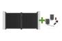ATHOS 3m H.160cm Anthracite Grey Composite Wood Swing Gate with Aluminium Frame + BUNKER B500 Motor main_image thumbnail
