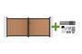 ATHOS 3.5m H.160cm teak composite wood swing gate with aluminum frame + HIKER B200 motor main_image thumbnail