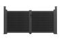 ATHOS 3m H.140cm Anthracite Grey Composite Wood Swing Gate with Aluminium Frame + 2 Aluminium Posts 10x10cm 2