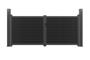 ATHOS 3.5m H.160cm Anthracite Grey Composite Wood Swing Gate with Aluminium Frame + 2 Aluminium Posts 15x15cm 2