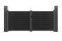 Cancello a battente ATHOS da 3,5 m (altezza 160 cm) in legno composito grigio antracite con telaio in alluminio e 2 pali in alluminio 20x20 cm. 2