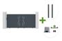 Portail coulissant 3m LIFE H.140cm aluminium gris + 2 poteaux ELDA + motorisation Ranger C300 main_image thumbnail