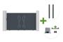 Portail coulissant 3m LIFE H.180cm aluminium gris + 2 poteaux ELDA + motorisation Ranger C300 main_image thumbnail