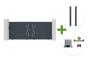 LIFE 3.5m H.140cm sliding gate in grey aluminum + 2 ELDA posts + Ranger C300 motor main_image thumbnail