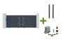 LIFE 3.5m H.140cm sliding gate in grey aluminum + 2 ELDA posts + Tanker C600 motor main_image thumbnail
