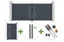 4m LIFE H.180cm grey swing gate + 1m LIFE H.180cm pedestrian gate + 4 ELDA posts + Tanker B250 motor main_image thumbnail