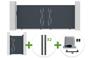 LIFE 3.5m sliding gate, 140cm high, grey + LIFE 1m pedestrian gate, 140cm high, grey + 4 ELDA posts + Ranger C300 motor main_image thumbnail