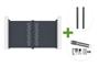 3 meter brede ARLBERG draaipoort, 180 cm hoog, grijs aluminium + 2 ELDA palen + Ranger B150 motor main_image thumbnail