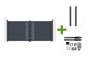 3.5m ARLBERG swing gate, 160cm high, grey aluminum + 2 ELDA posts + Hicker B200 motor main_image thumbnail