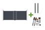 Portail battant 4m ARLBERG H.160cm aluminium gris + 2 poteaux ELDA + motorisation Tanker B700 main_image thumbnail