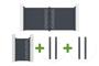 3.5m ARLBERG swing gate, 160cm high, grey + 1m ARLBERG pedestrian gate, 160cm high, grey + 4 posts main_image thumbnail