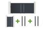 Portail coulissant 4m ARLBERG H.180cm gris + Portillon 1m ARLBERG H.180cm gris + 4 poteaux ELDA main_image thumbnail