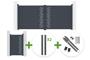 3.5m ARLBERG swing gate, 160cm high, grey + 1m ARLBERG pedestrian gate, 160cm high, grey + 4 posts + Ranger B150 motor main_image thumbnail