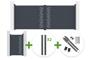 4m ARLBERG swing gate, 160cm high, grey + 1m ARLBERG pedestrian gate, 160cm high, grey + 4 posts + Ranger B150 motor main_image thumbnail