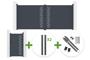 4m ARLBERG swing gate, 180cm high, grey + 1m ARLBERG pedestrian gate, 180cm high, grey + 4 posts + Ranger B150 motor main_image thumbnail