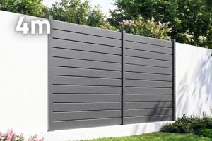 Clôture aluminium persienne 4m VANO H.180cm gris main image