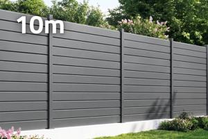 Clôture aluminium persienne 10m VANO H.180cm gris main image