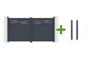 HALTI 3m H.160cm grey aluminum swing gate + 2 ELDA grey aluminum posts 15x15cm main_image thumbnail