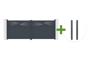 HALTI 4m H.160cm grey aluminum swing gate + 2 ELDA grey aluminum posts 15x15cm main_image thumbnail