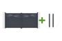 HALTI 340x160cm grey aluminum swing gate + 2 ELDA grey aluminum posts 15x15cm main_image thumbnail