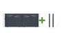 HALTI 4m sliding gate, 160cm high, grey aluminum + 2 ELDA grey aluminum posts, 15x15cm main_image thumbnail