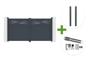 HALTI 3m H.160cm grey aluminum swing gate + 2 ELDA 15x15cm posts + Ranger B150 motor main_image thumbnail