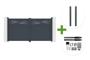 HALTI 3m H.160cm grey aluminum swing gate + 2 ELDA 15x15cm posts + Hicker B200 motor main_image thumbnail