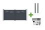 HALTI 340x160cm grey aluminum swing gate + 2 ELDA 15x15cm posts + Hicker B200 motor main_image thumbnail