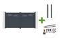 HALTI 3m H.160cm grey aluminum swing gate + 2 ELDA 15x15cm posts + Tanker B250 motor main_image thumbnail