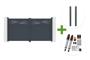 HALTI 3m H.160cm grey aluminum swing gate + 2 ELDA 15x15cm posts + Tanker B700 motor main_image thumbnail