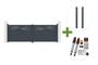 HALTI 4m H.140cm grey aluminum swing gate + 2 ELDA 15x15cm posts + Tanker B700 motor main_image thumbnail