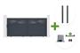 HALTI 3m sliding gate, 140cm high, grey aluminum + 2 ELDA 15x15cm posts + Ranger C300 motor main_image thumbnail
