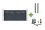 HALTI 3m sliding gate, 140cm high, grey aluminum + 2 ELDA 15x15cm posts + Tanker C600 motor main_image thumbnail