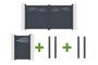 HALTI 3m H.160cm grey aluminum swing gate + 4 ELDA posts + HALTI 1m H.160cm grey aluminum pedestrian gate main_image thumbnail