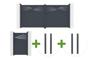 HALTI 340x160cm grey aluminum swing gate + 4 ELDA posts + HALTI 1m H.160cm grey aluminum pedestrian gate main_image thumbnail