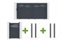 HALTI 3m sliding gate, 160cm high, grey aluminum + 4 ELDA posts + HALTI 1m pedestrian gate, 160cm high, grey aluminum main_image thumbnail