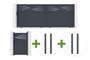 4m HALTI sliding gate, 160cm high, grey aluminum + 4 ELDA posts + 1m HALTI pedestrian gate, 160cm high, grey aluminum main_image thumbnail