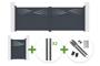 4m HALTI swing gate, 140cm high, grey aluminum + 4 ELDA posts + 1m HALTI pedestrian gate, 140cm high, grey aluminum + Ranger B150 motor main_image thumbnail