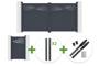 3m HALTI swing gate, 160cm high, grey aluminum + 4 ELDA posts + 1m HALTI pedestrian gate, 160cm high, grey aluminum + Hicker B200 motor main_image thumbnail