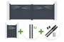 4m HALTI swing gate, 140cm high, grey aluminum + 4 ELDA posts + 1m HALTI pedestrian gate, 140cm high, grey aluminum + Hicker B200 motor main_image thumbnail