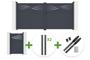 HALTI 340x160cm grey aluminum swing gate + 4 ELDA posts + HALTI 1m high grey aluminum pedestrian gate + Hicker B200 motor main_image thumbnail
