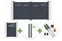 HALTI 3m H.160cm grey aluminum swing gate + 4 ELDA posts + HALTI 1m H.160cm grey aluminum pedestrian gate + Tanker B250 motor main_image thumbnail