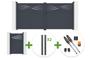 HALTI 340x160cm grey aluminum swing gate + 4 ELDA posts + HALTI 1m high grey aluminum pedestrian gate + Tanker B250 motor main_image thumbnail