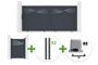 3m HALTI sliding gate, 140cm high, grey aluminum + 4 ELDA posts + 1m HALTI pedestrian gate, 140cm high, grey aluminum + Ranger C300 motor main_image thumbnail