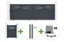 4m HALTI sliding gate, 140cm high, grey aluminum + 4 ELDA posts + 1m HALTI pedestrian gate, 140cm high, grey aluminum + Ranger C300 motor main_image thumbnail